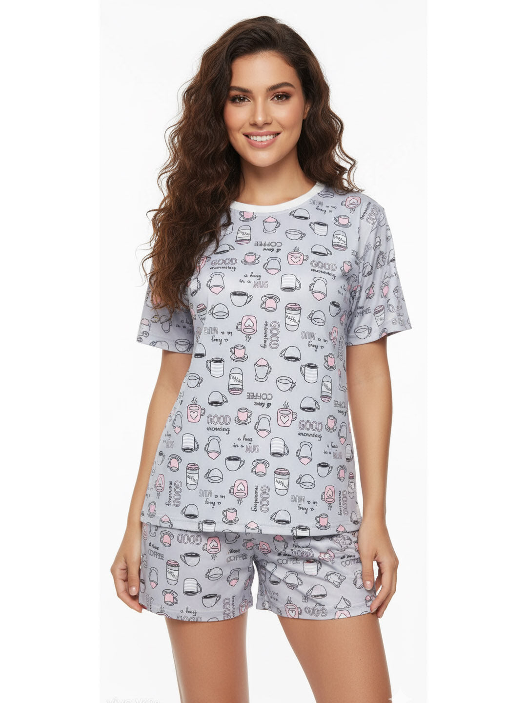 Cozy Gray Print Nightwear